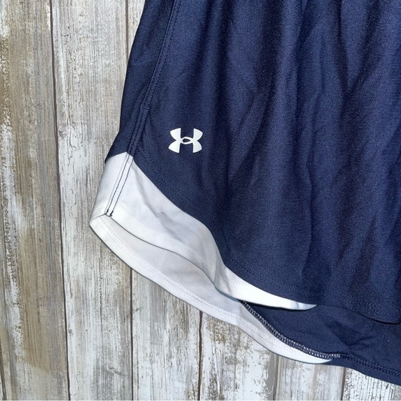 Under Armour Women’s Play Up 3.0 Shorts in navy blue with white trim Size XXL - Picture 4 of 5
